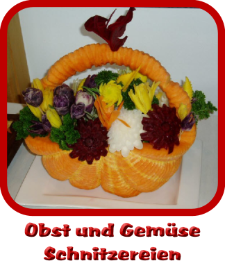 Obst und Gemse Schnitzereien